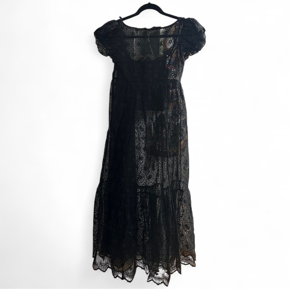 NWT Doen Black Philomene Midi Dress - Picture 5 of 8